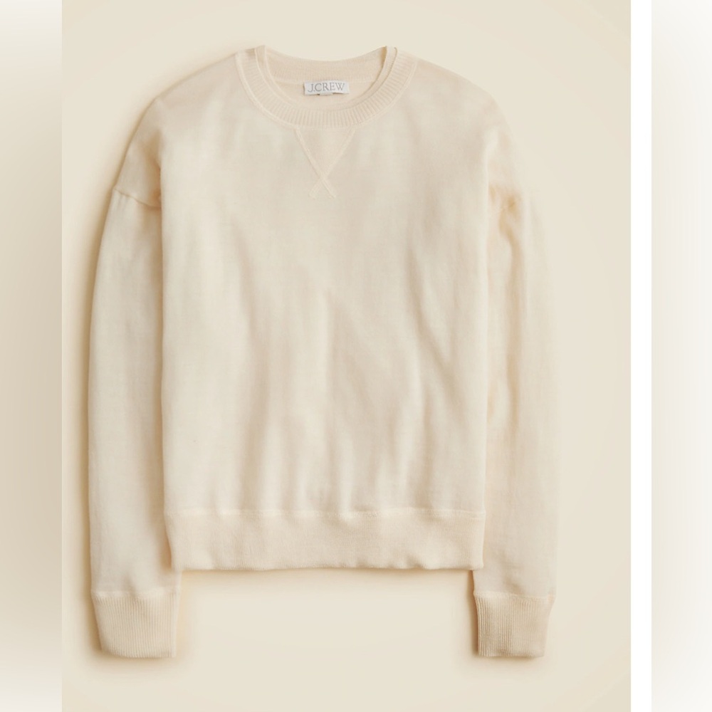 JCrew Oversized Crewneck Sweatshirt in Merino Wool Size S